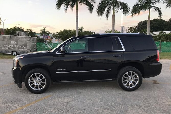 Private luxury transportation from CUN Airport to Playa del Carmen - Booking value: $63.50 per person, plus private group comfort