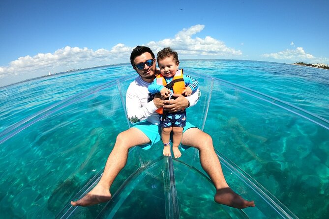 Private Tour Isla Mujeres excursion in Transparent Boat - La Cadenita Reef Stretch, and That 150-Meter Wow Factor