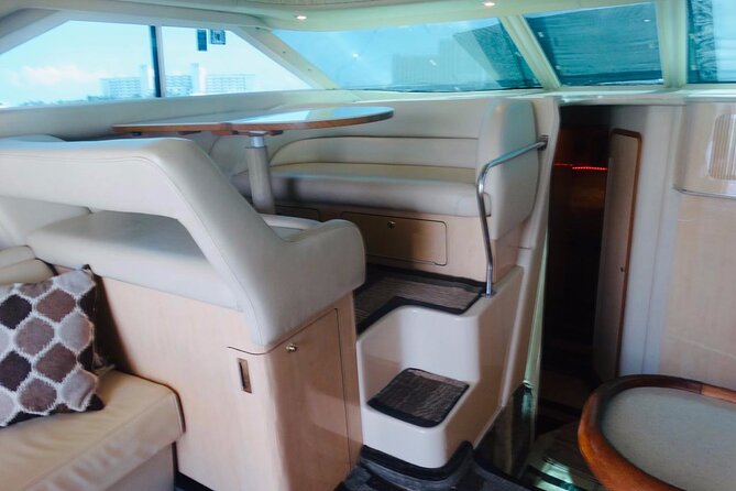 Rent a Private 46ft Yacht in Cancun - Comfort checks: AC, bathroom use, and boat condition