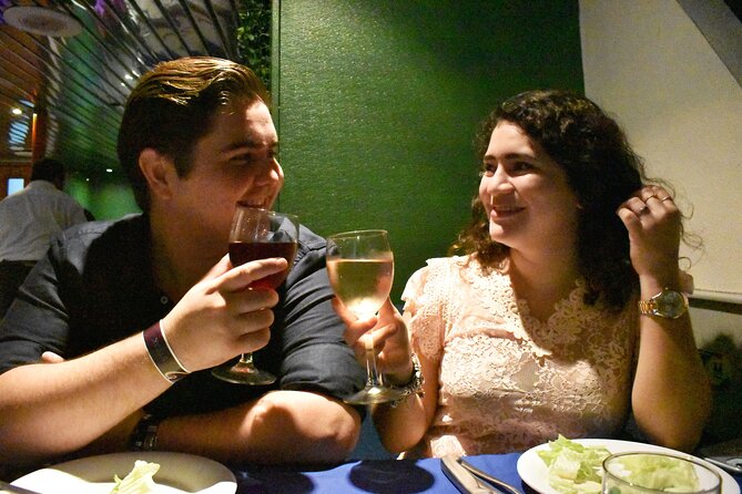 Romantic Dinner in the Spanish Galeon with Sax in Cancun. Lobster & Beef menu. - The 4-hour cruise rhythm: sailing, sunset time, then dinner onboard