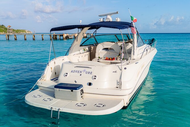 SeaRay 43ft Isla Mujeres, Snorkelling and more!! - The White Area and Natural Pool Stop: Where Photos and a Swim Happen