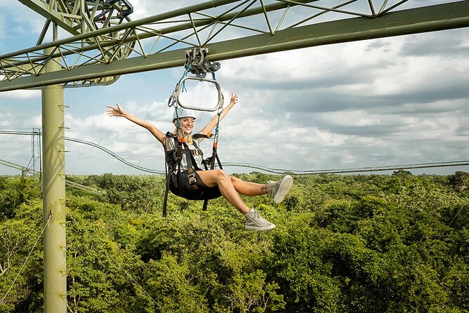 Selvatica Park Ziplines, Cenote, and ATV Tour From Cancun and Riviera Maya - Bungee swing and the parachute jump, plus limits for the daring