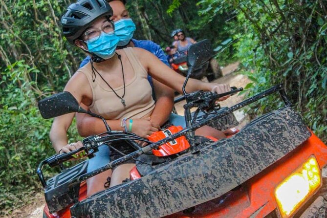 Shared ATV's and Zip Lines and Swimming in a Real Cenote. - Zip lines and hanging bridges: fast circuit, real height, clear rules