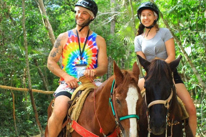 Single ATV, Horseback Riding, Ziplines and Cenote Swim - Horseback riding in the jungle: a slower, closer feel
