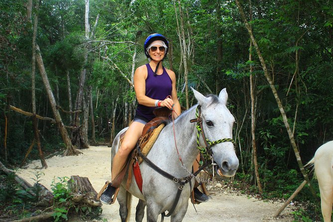Single ATV, Horseback Riding, Ziplines and Cenote Swim - Five ziplines and a suspension bridge: controlled adrenaline