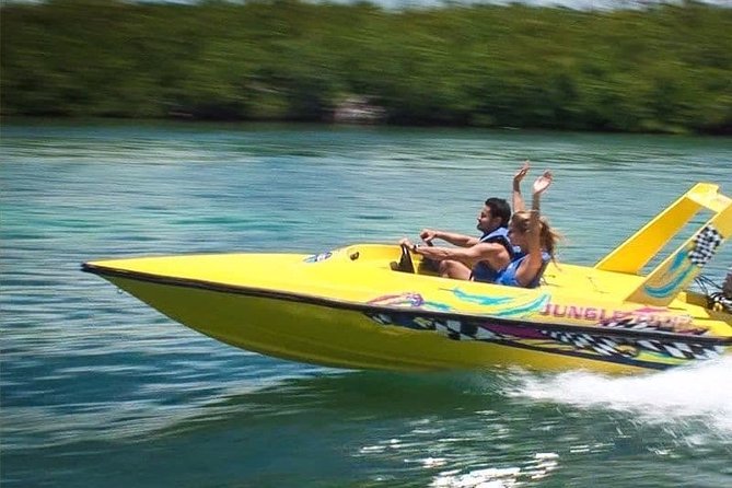 Speedboat jungle tour and snorkel - Cruising Cancun’s Ocean and Lagoon: The Main Boat Ride
