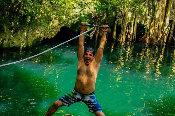 The best adrenaline day Atvs shared, ziplines and cenote Playa del Carmen - A Real Cenote Maya Swim: Beautiful, But Watch the Timing