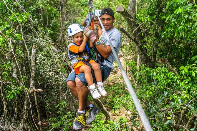 The Best Adrenaline Park! ATV´s Ziplines & Cenote swim experience from Cancun - Ziplining: Fast Runs, Small Course, Big Fun