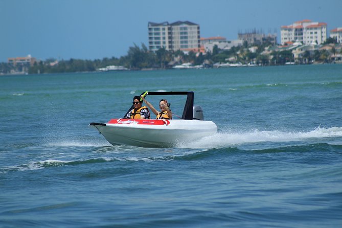 The most Intrepid Speedboat Adventure in Cancun Snorkel included - Laguna Nichupté: Pilot Your Own Speedboat Through Mangrove Canals