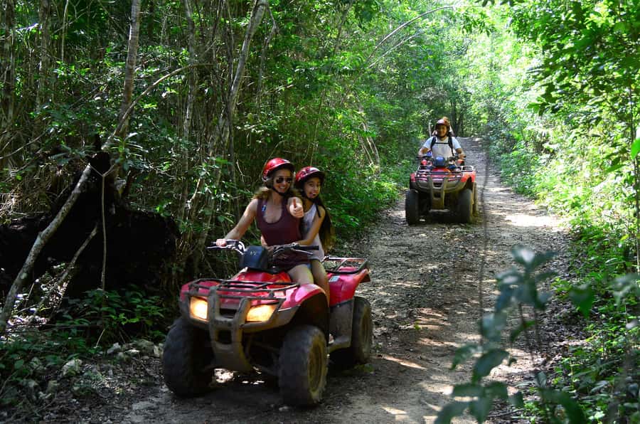 Tulum: ATV, Cenote, Zip lining and Rappelling Experience - ATV time: training, then roots and rocks