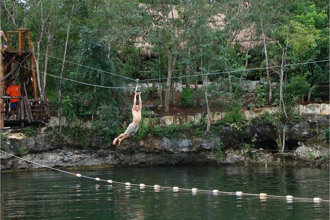 Ziplining and Cenote Tour from Cancun - The cenote swim: cool water and a different kind of thrill