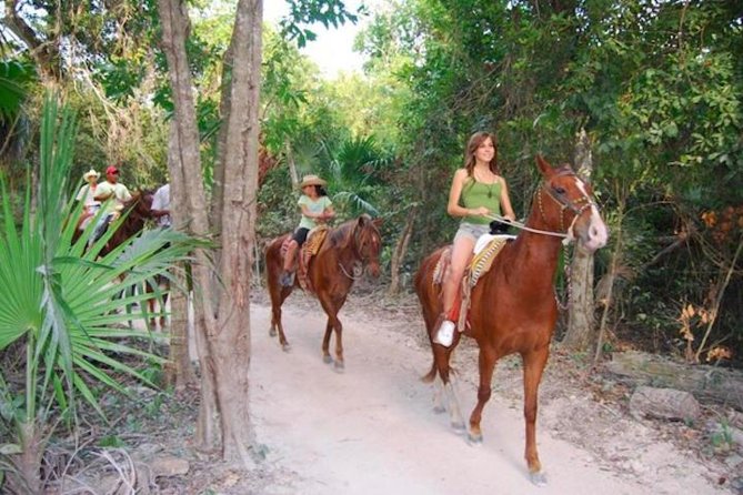 Ziplining and Horseback Riding Experience from Cancun and Playa del Carmen - Horseback riding in the Yucatan rainforest, with real guidance